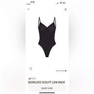 SKIMS SEAMLESS SCULPT LOW BACK THONG BODYSUIT size large brand new